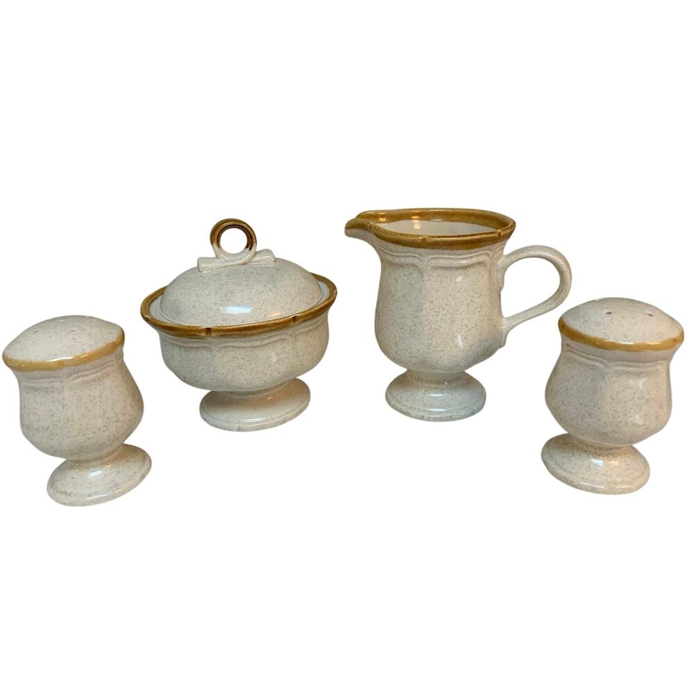 Mikasa Garden Club Salt and Pepper ~ Creamer and Sugar Bowl EC400 Replacements